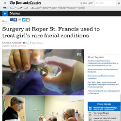 Surgery at Roper St. Francis used to treat girl’s rare facial conditions